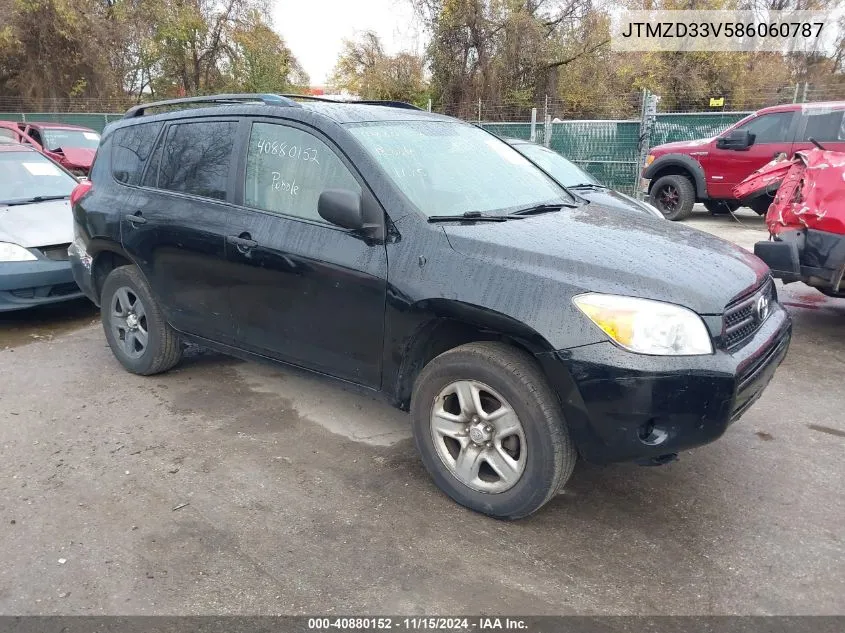 2008 Toyota Rav4 VIN: JTMZD33V586060787 Lot: 40880152