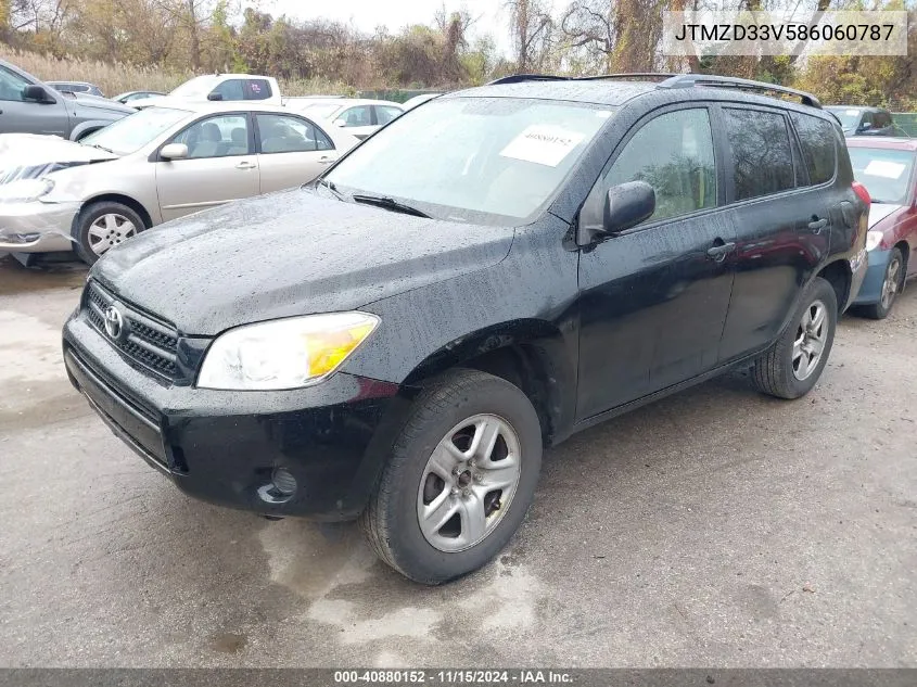 2008 Toyota Rav4 VIN: JTMZD33V586060787 Lot: 40880152