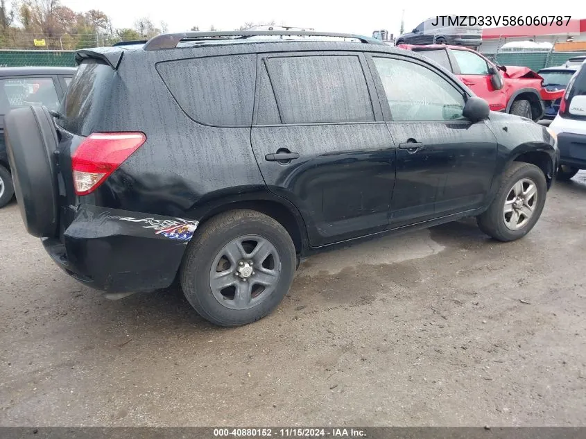 2008 Toyota Rav4 VIN: JTMZD33V586060787 Lot: 40880152