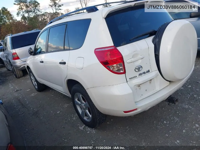 2008 Toyota Rav4 VIN: JTMZD33V886060184 Lot: 40898757