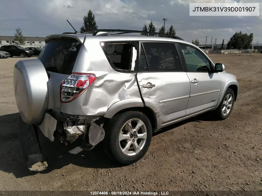 2009 Toyota Rav4 Limited VIN: JTMBK31V39D001907 Lot: 12074406