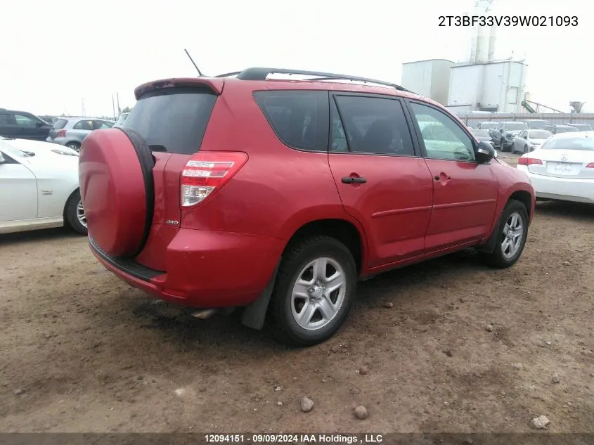 2009 Toyota Rav4 VIN: 2T3BF33V39W021093 Lot: 12094151