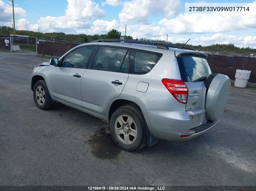 2009 Toyota Rav4 VIN: 2T3BF33V09W017714 Lot: 12108419