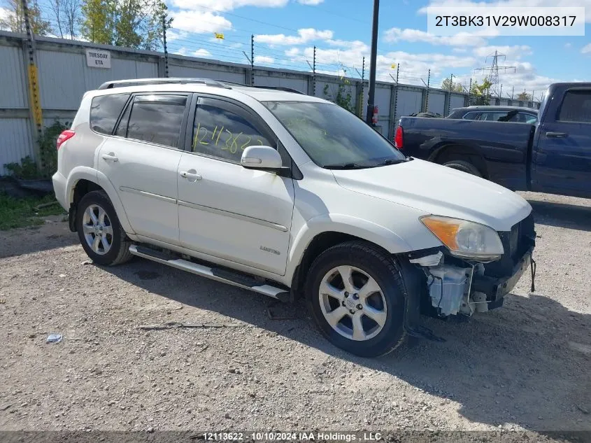 2009 Toyota Rav4 VIN: 2T3BK31V29W008317 Lot: 12113622