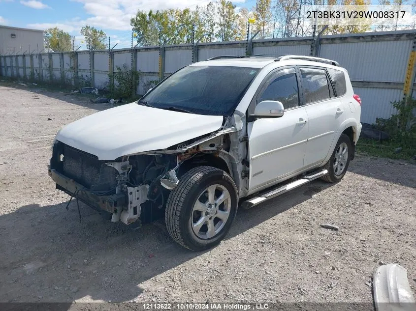 2009 Toyota Rav4 VIN: 2T3BK31V29W008317 Lot: 12113622