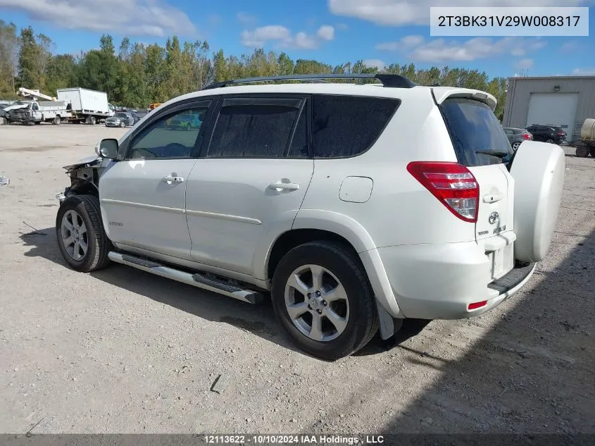 2009 Toyota Rav4 VIN: 2T3BK31V29W008317 Lot: 12113622