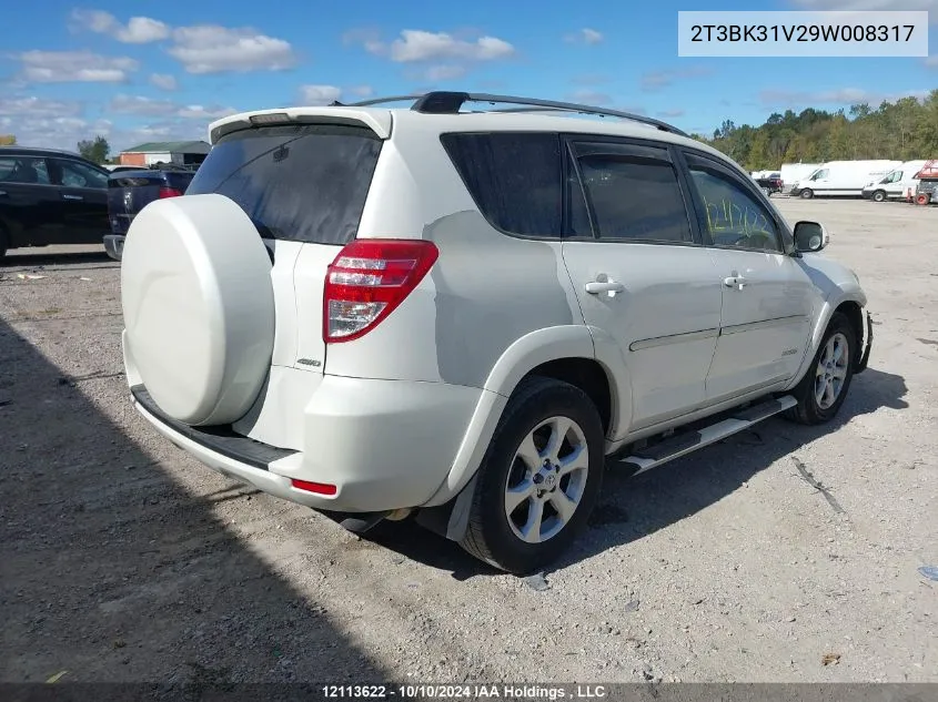 2009 Toyota Rav4 VIN: 2T3BK31V29W008317 Lot: 12113622