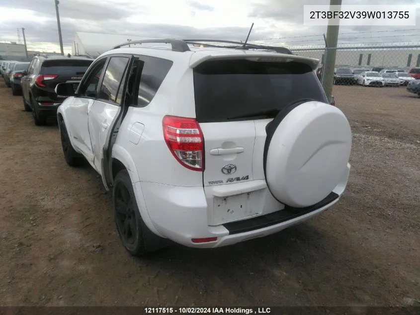 2009 Toyota Rav4 Sport VIN: 2T3BF32V39W013755 Lot: 12117515