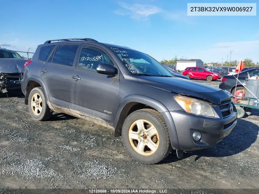 2009 Toyota Rav4 Sport V6 VIN: 2T3BK32VX9W006927 Lot: 12120888