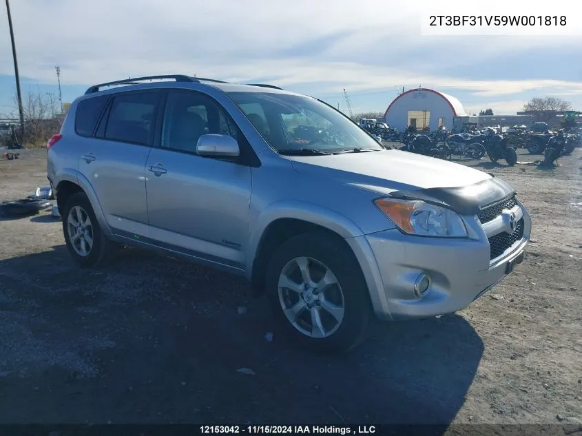 2T3BF31V59W001818 2009 Toyota Rav4 Limited