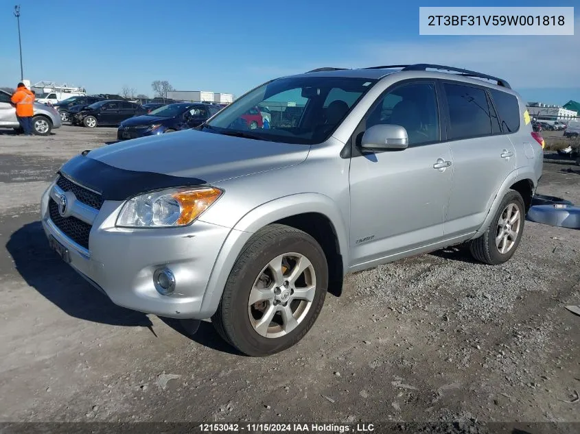 2T3BF31V59W001818 2009 Toyota Rav4 Limited