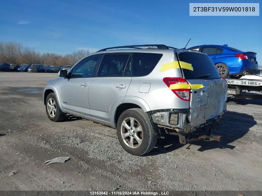 2T3BF31V59W001818 2009 Toyota Rav4 Limited