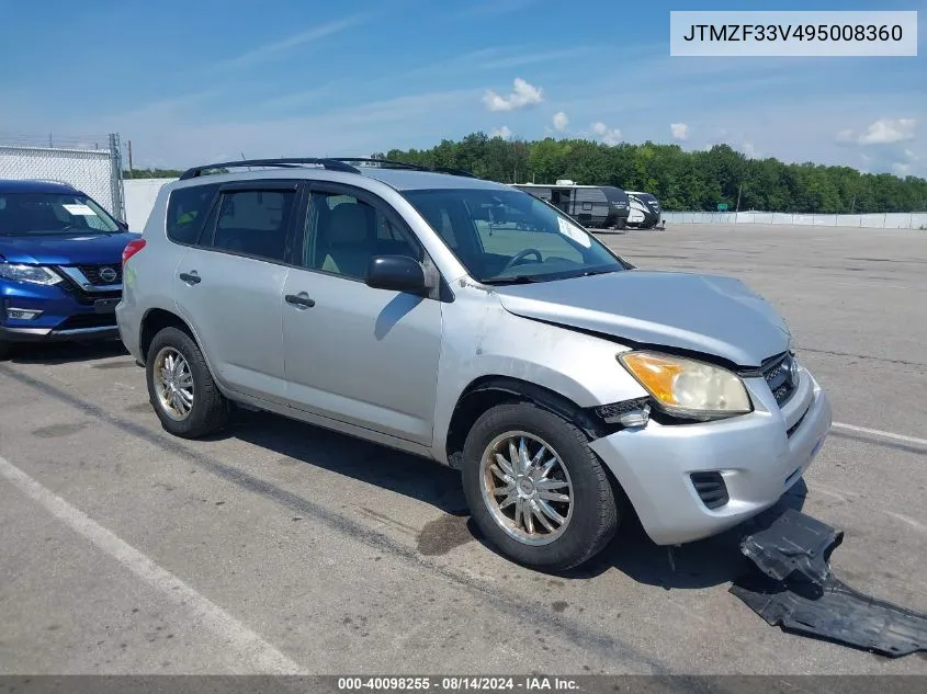 2009 Toyota Rav4 VIN: JTMZF33V495008360 Lot: 40098255