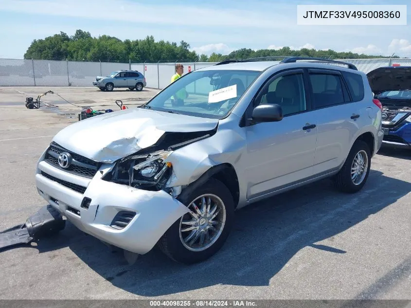 2009 Toyota Rav4 VIN: JTMZF33V495008360 Lot: 40098255