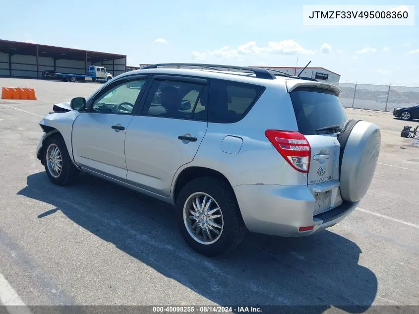 2009 Toyota Rav4 VIN: JTMZF33V495008360 Lot: 40098255