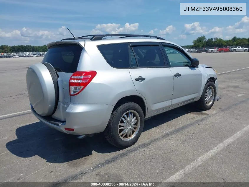 JTMZF33V495008360 2009 Toyota Rav4