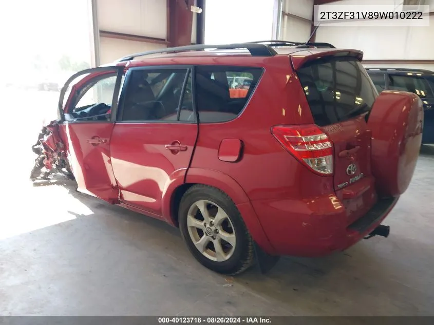 2009 Toyota Rav4 Limited VIN: 2T3ZF31V89W010222 Lot: 40123718