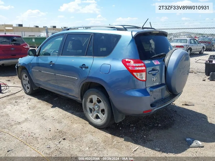 2T3ZF33V89W010931 2009 Toyota Rav4