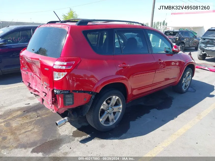 2009 Toyota Rav4 Sport V6 VIN: JTMBK32V495081260 Lot: 40217893