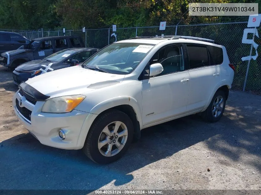 2009 Toyota Rav4 Limited V6 VIN: 2T3BK31V49W010344 Lot: 40253124