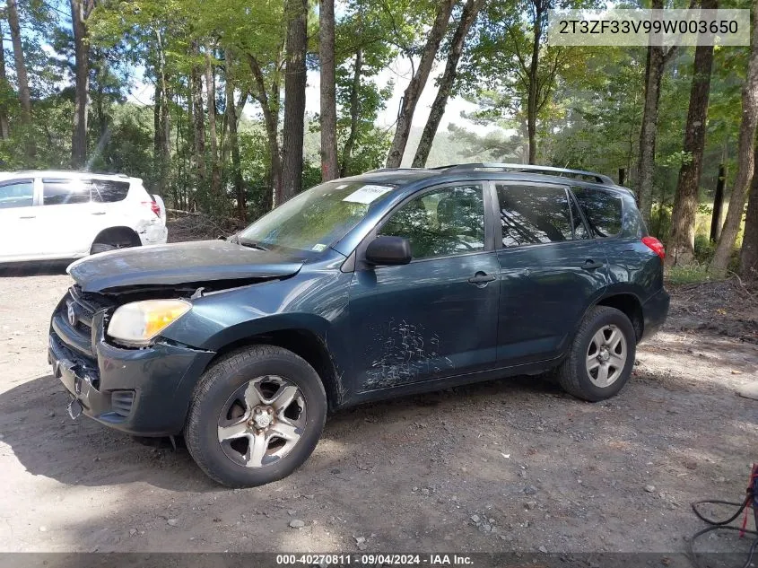 2009 Toyota Rav4 VIN: 2T3ZF33V99W003650 Lot: 40270811