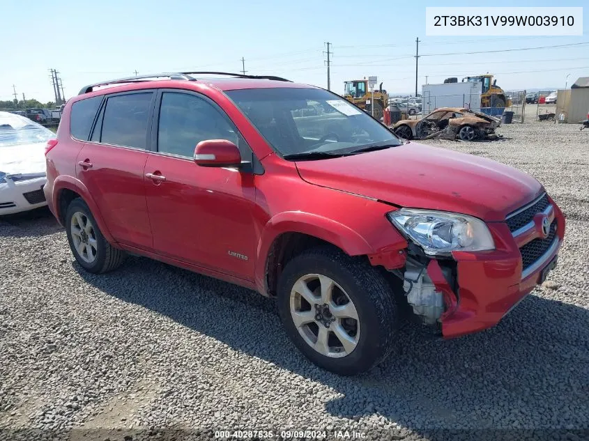 2009 Toyota Rav4 Limited VIN: 2T3BK31V99W003910 Lot: 40287535