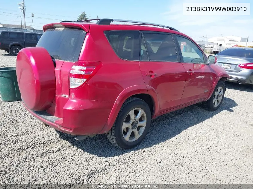 2009 Toyota Rav4 Limited VIN: 2T3BK31V99W003910 Lot: 40287535