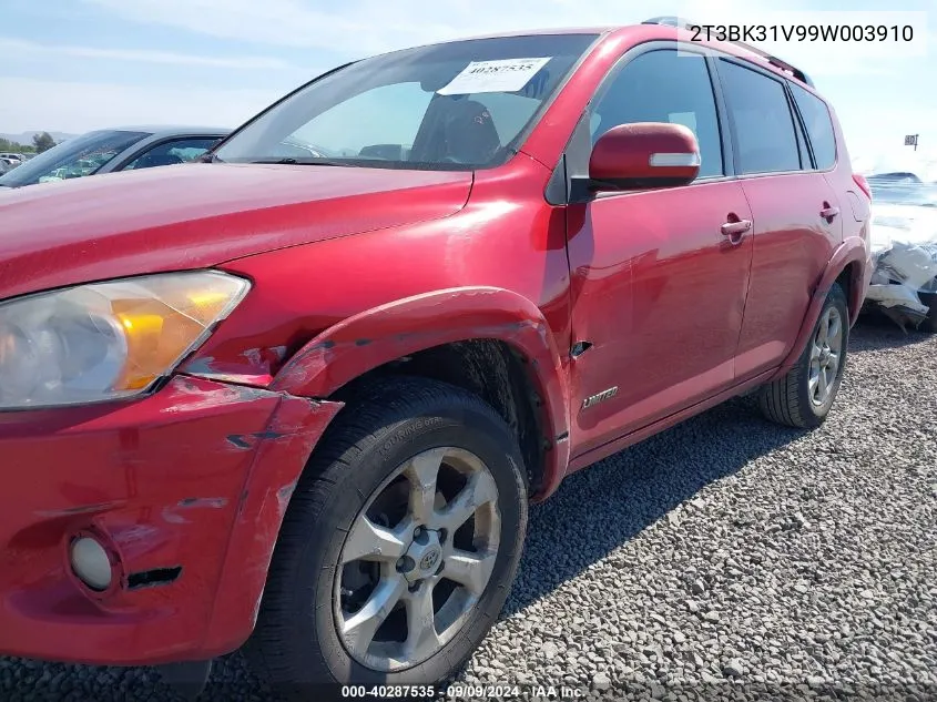 2009 Toyota Rav4 Limited VIN: 2T3BK31V99W003910 Lot: 40287535