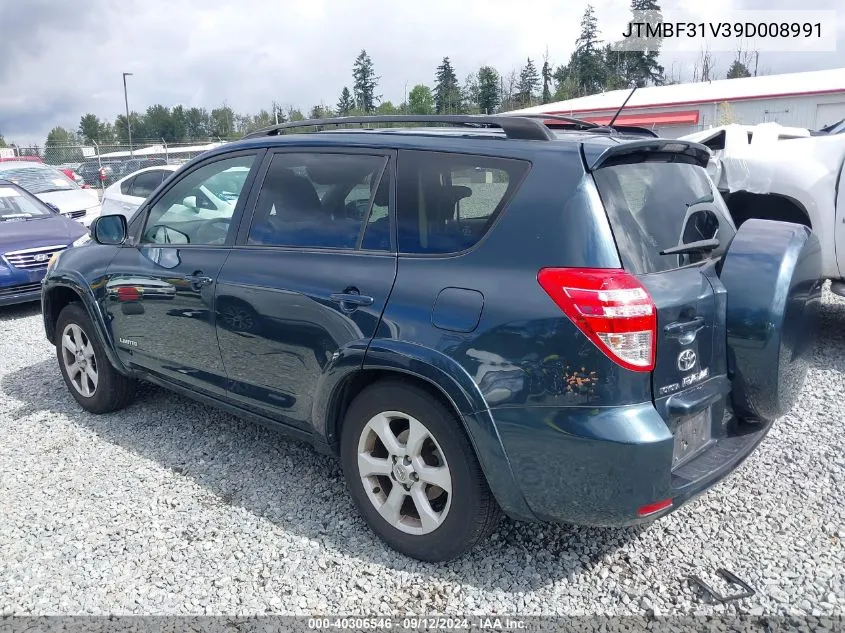 2009 Toyota Rav4 Limited VIN: JTMBF31V39D008991 Lot: 40306546