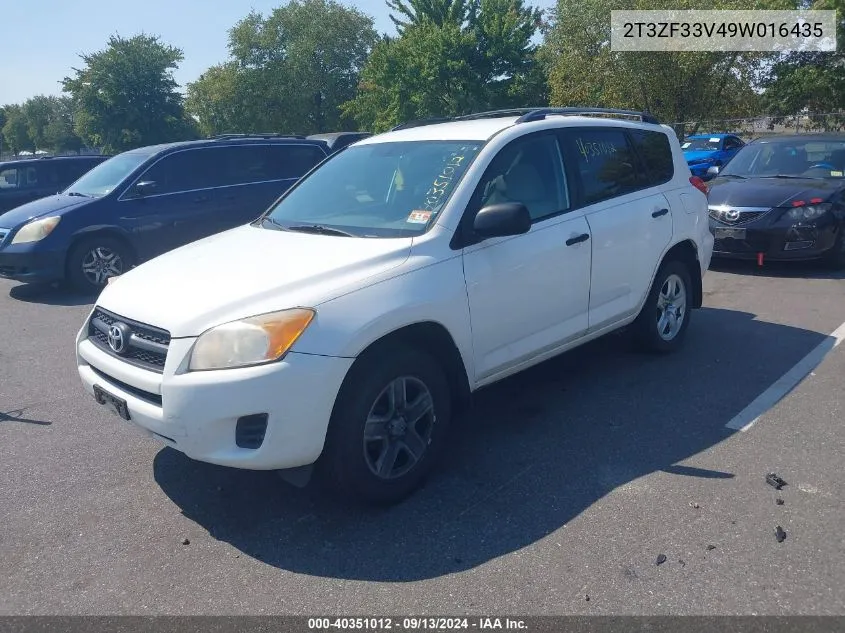 2009 Toyota Rav4 VIN: 2T3ZF33V49W016435 Lot: 40351012