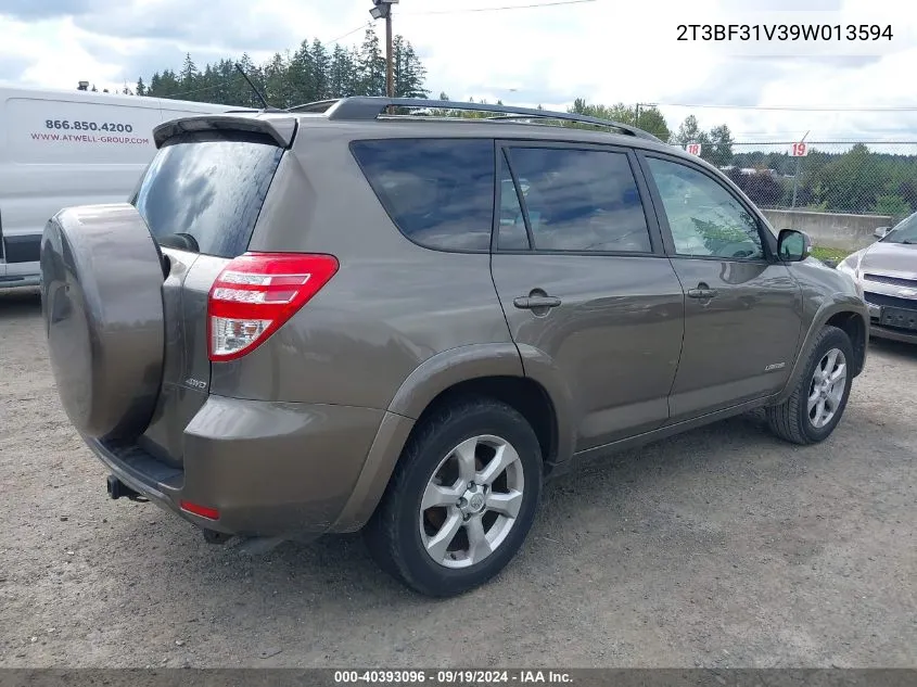 2009 Toyota Rav4 Limited VIN: 2T3BF31V39W013594 Lot: 40393096