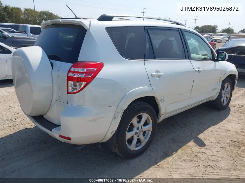 2009 Toyota Rav4 Limited VIN: JTMZK31V895025872 Lot: 40617052