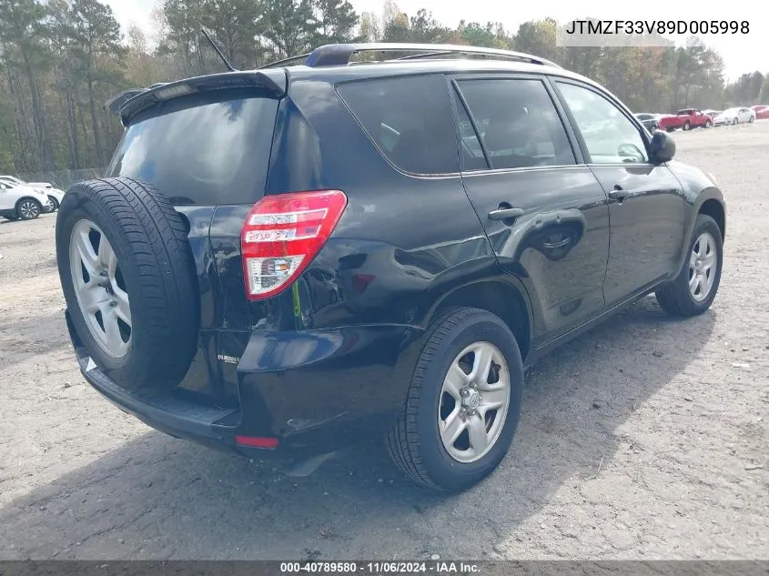 2009 Toyota Rav4 VIN: JTMZF33V89D005998 Lot: 40789580