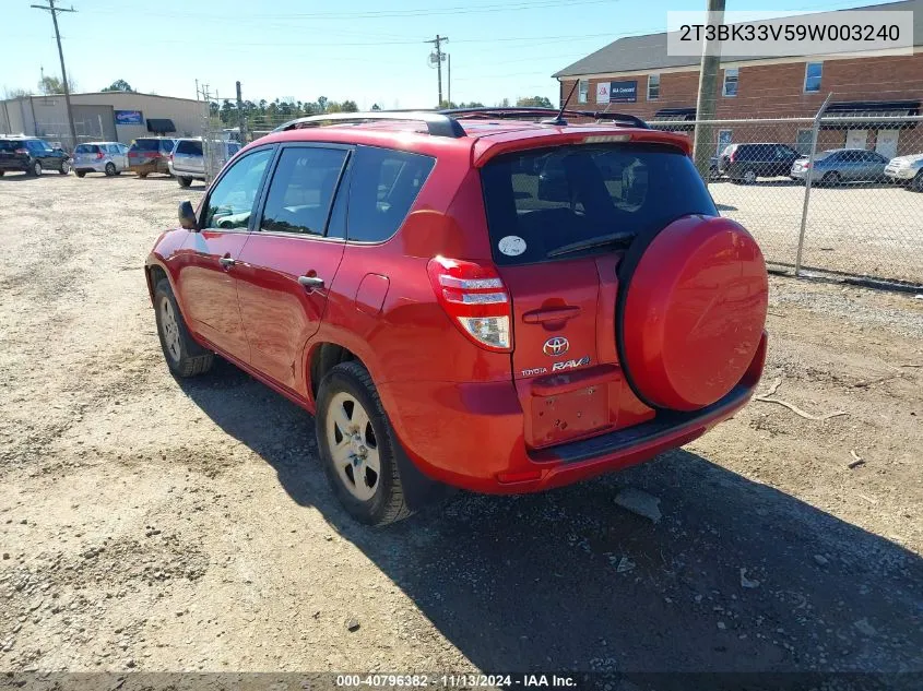 2009 Toyota Rav4 Base V6 VIN: 2T3BK33V59W003240 Lot: 40796382