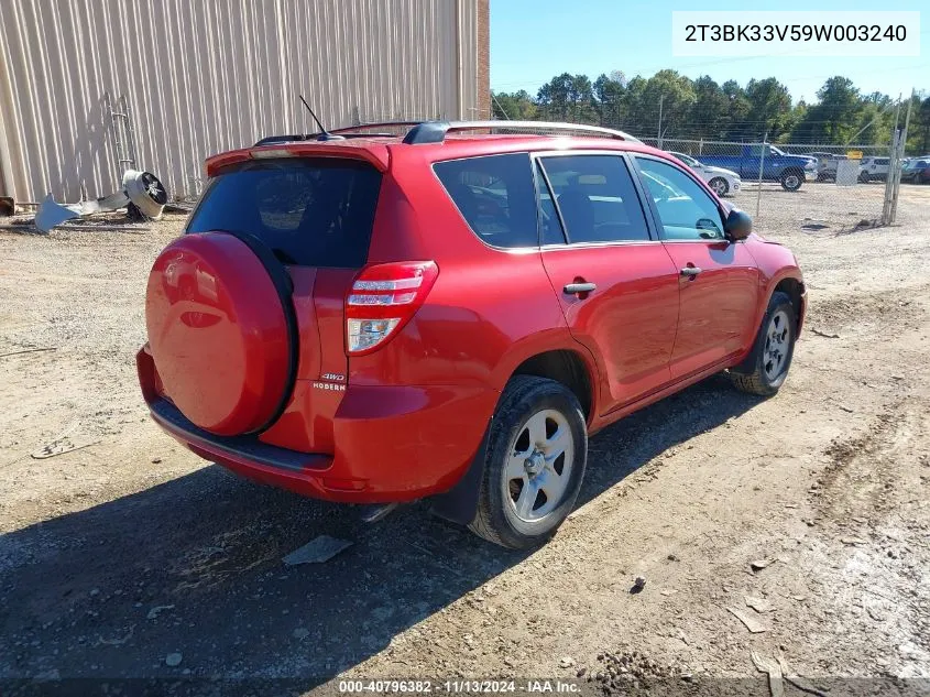 2009 Toyota Rav4 Base V6 VIN: 2T3BK33V59W003240 Lot: 40796382