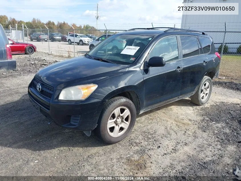 2009 Toyota Rav4 VIN: 2T3ZF33V09W010650 Lot: 40804359