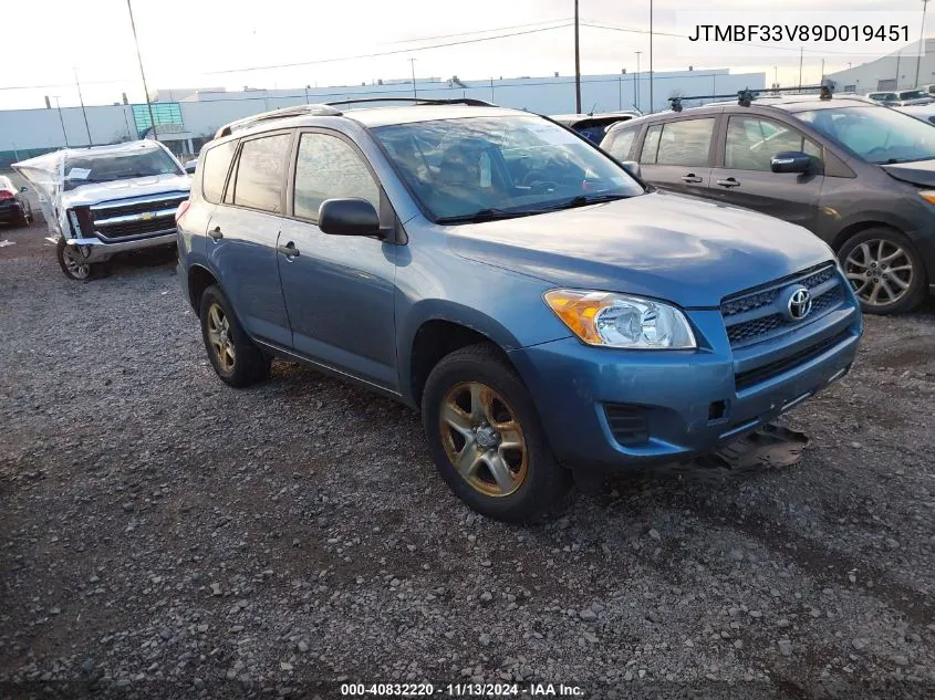 2009 Toyota Rav4 VIN: JTMBF33V89D019451 Lot: 40832220