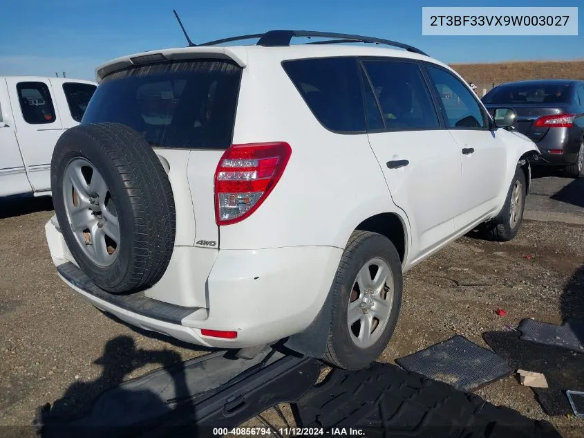 2009 Toyota Rav4 VIN: 2T3BF33VX9W003027 Lot: 40856794