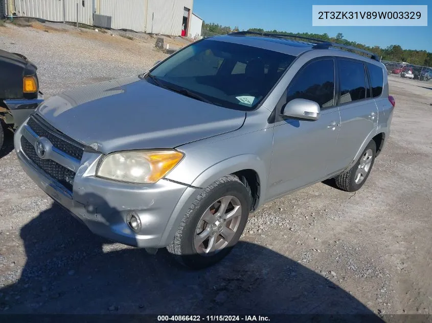 2009 Toyota Rav4 Limited VIN: 2T3ZK31V89W003329 Lot: 40866422