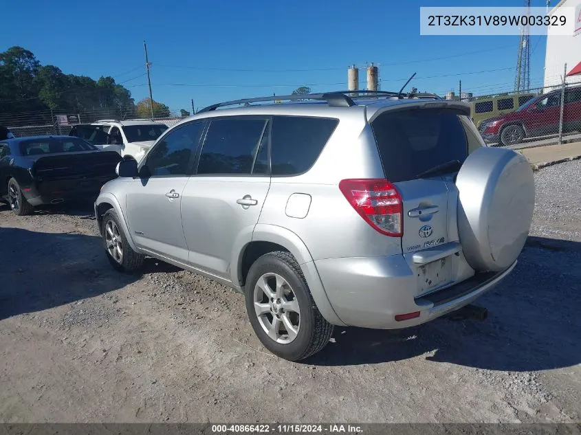 2009 Toyota Rav4 Limited VIN: 2T3ZK31V89W003329 Lot: 40866422