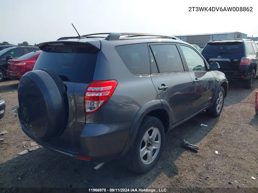 2010 Toyota Rav4 Sport VIN: 2T3WK4DV6AW008862 Lot: 11966978