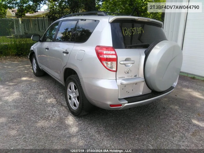 2010 Toyota Rav4 VIN: 2T3BF4DV7AW044790 Lot: 12037319