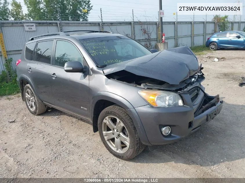 2010 Toyota Rav4 Sport VIN: 2T3WF4DVXAW033624 Lot: 12060804