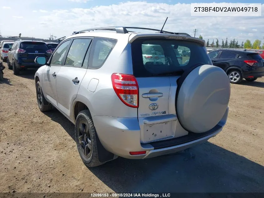 2010 Toyota Rav4 VIN: 2T3BF4DV2AW049718 Lot: 12096153