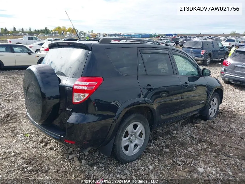 2010 Toyota Rav4 Limited V6 VIN: 2T3DK4DV7AW021756 Lot: 12104828