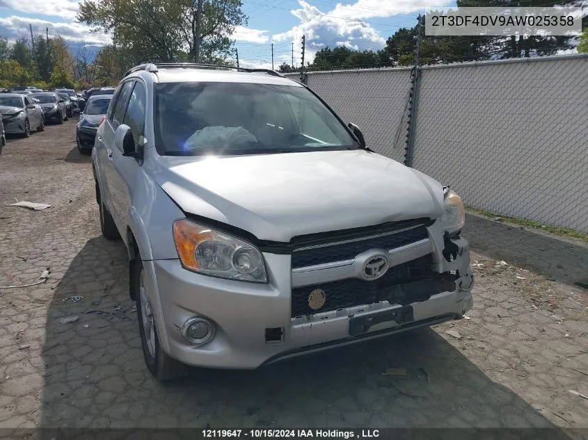 2010 Toyota Rav4 Limited VIN: 2T3DF4DV9AW025358 Lot: 12119647