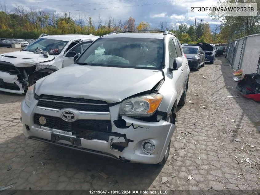 2010 Toyota Rav4 Limited VIN: 2T3DF4DV9AW025358 Lot: 12119647