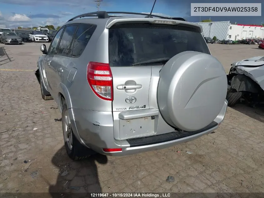 2010 Toyota Rav4 Limited VIN: 2T3DF4DV9AW025358 Lot: 12119647