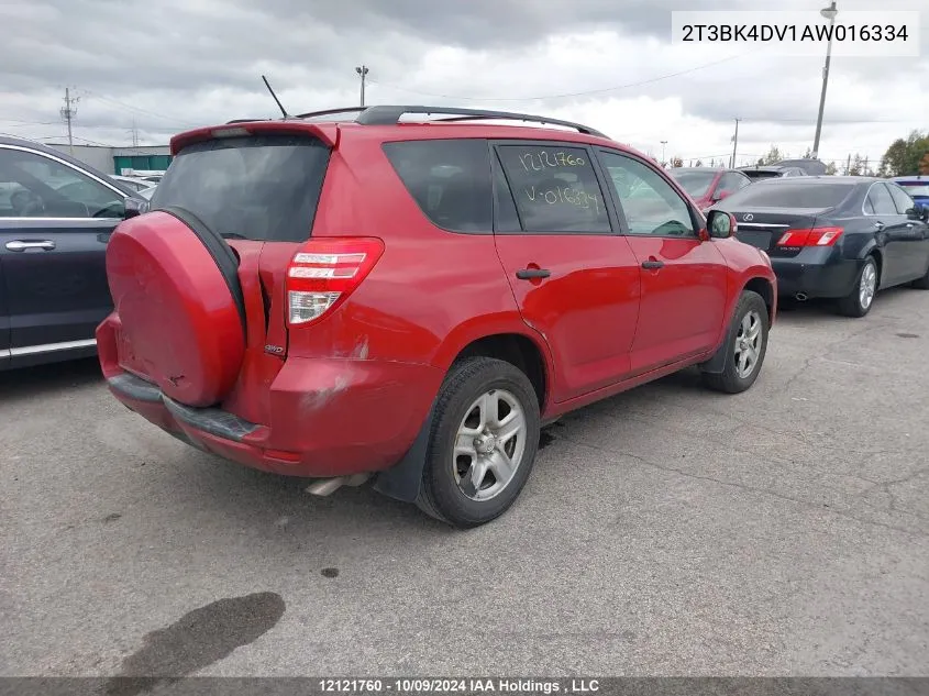 2010 Toyota Rav4 VIN: 2T3BK4DV1AW016334 Lot: 12121760