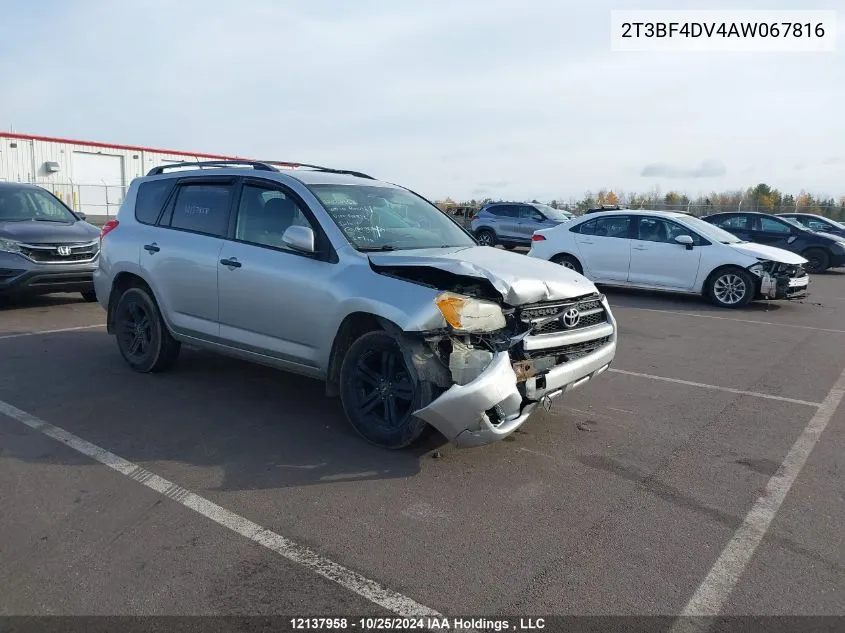 2010 Toyota Rav4 VIN: 2T3BF4DV4AW067816 Lot: 12137958